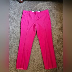 Banana Republic 12 short bright pink wool blend pants